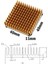 Aluminyum Soğutucu 4x4cm Altın Renk 40x40mm 143 Kanat Pasif Radyatör Peltier 2