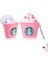 Airpods 1. ve 2. Nesil Uyumlu Starbucks Kılıf ve Pembe 3'ü 1 Arada Airpods Temizleme Kalemi Seti 2