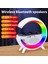 Kablosuz Şarj Özellikli Saat Bluetooth Hoparlör Rgb Gece Masa Lambası Çok Fonksiyonlu Atmosfer Lamba Saat 3
