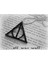 Harry Potter Ölüm Yadıgarları Üçgen Ortası Dönen Siyah Çelik Kolye 2