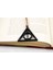 Harry Potter Ölüm Yadıgarları Üçgen Ortası Dönen Siyah Çelik Kolye 5