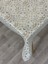 Hasır Lüks Pvc Silinebilir Muşamba Masa Örtüsü Krem 3