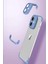 Apple iPhone 12 ile Uyumlu Kılıf 2 Parçalı Alt Üst Kamera Lens Korumalı Sert Silikon Kapak - Mavi 1
