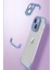 Apple iPhone 13 ile Uyumlu Kılıf 2 Parçalı Alt Üst Kamera Lens Korumalı Sert Silikon Kapak - Mavi 1