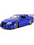 1:24 Hızlı ve Öfkeli Fast And Furious Brian's Nissan Skyline Gt-R [BNR34] Mavi Model Araba 1