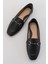 Tokalı Kadın Loafer Ayakkabı SİYAH CİLT 5
