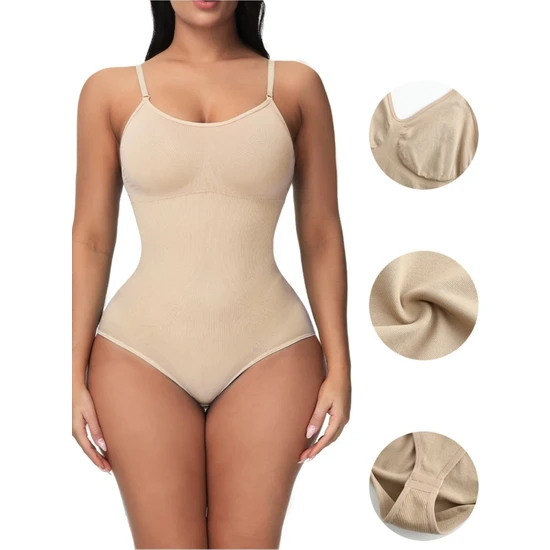 Mistirik Çıtçıtlı Toparlayıcı Body Sıkılaştırıcı Body Seamless Model Örme Kumaş