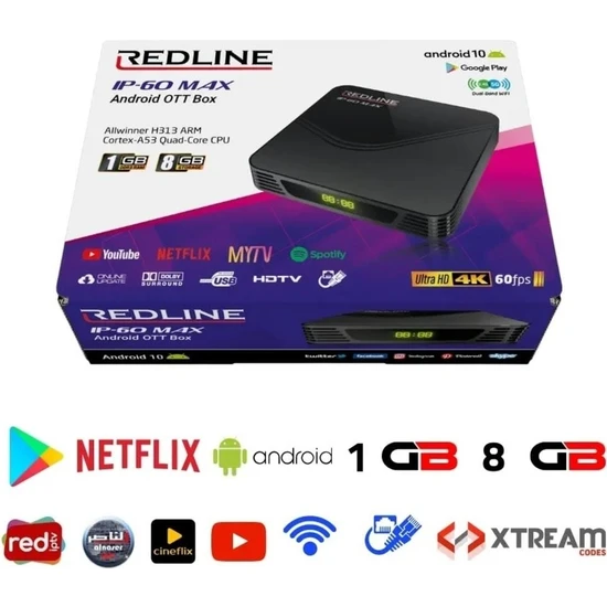 Redline Ip-60 Max Android 10 / 4K TV Box Ip-60