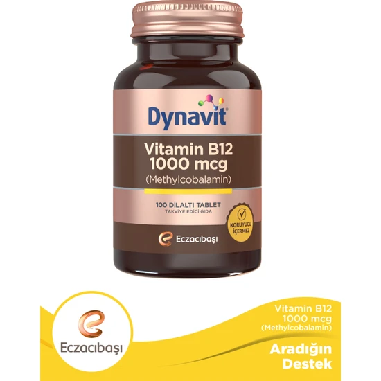 Dynavit Vitamin B12 1000 Mcg 100 Dil Altı Tablet