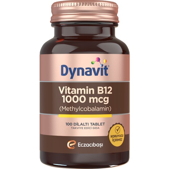 Dynavit Vitamin B12 1000 Mcg 100 Dil Altı Tablet Fiyatı