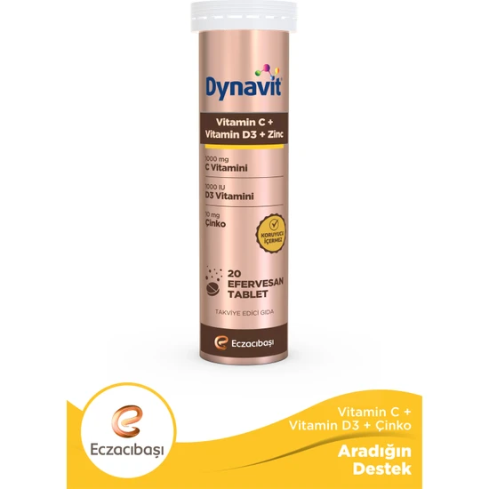 Dynavit Vitamin C+D+Çinko - 20 Efervesan