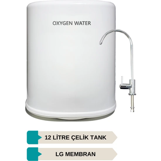 Oxygen Water Lg Membranlı 12 Litre Çelik Tanklı 14 Aşamalı  Su Arıtma Cihazı
