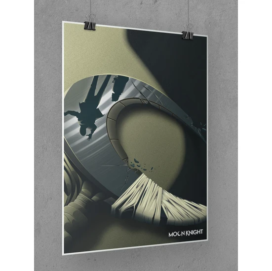 Saturndesign Moon Knight Poster 45 x 60 cm Afiş - Kalın Poster Kağıdı Dijital Baskı