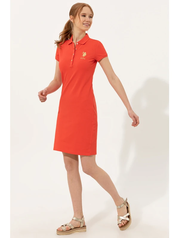 U.S. Polo Assn. Kadın Kırmızı Örme Elbise 50246277-VR213