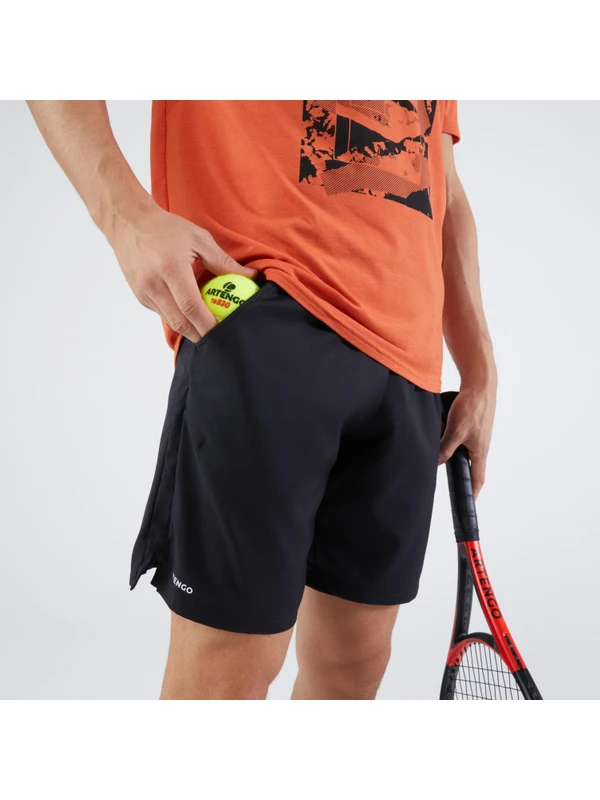 Decathlon Artengo Erkek Tenis Şortu - Siyah - Essential