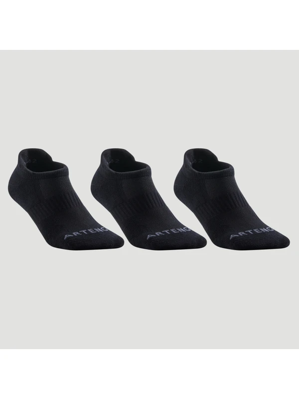 Decathlon Artengo Tenis Çorabı - Kısa Konç - Unisex - 3 Çift - Siyah - Rs500