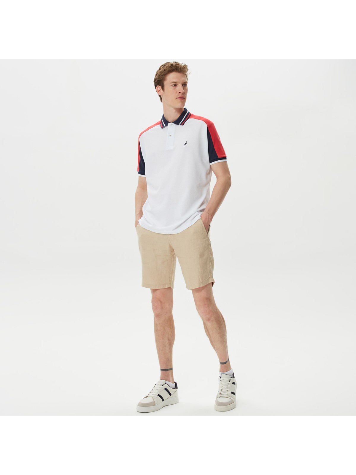 Nautica Erkek Krem Keten Bermuda B35214T.12X