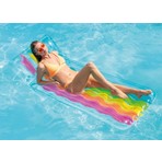 Intex 58724 Gökkuşağı Renkli Yastıklı Şişme Deniz Yatağı Yatak 203 cm
