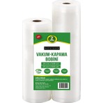 Novisan 1 Adet 20CMX500CM ve 1 Adet 25X500CM 2 Bobinli Karma Paket Vakum Kapama Bobini Gofrajlı Tırtıklı Ev Tipi Vakum Makinası Poşeti