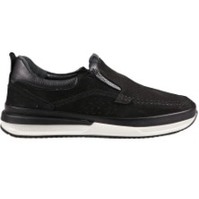 Fosco 9903  Deri Siyah Nubuk Erkek Günlük Ayakkabı