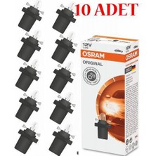 Osram 2721MF 12V 1,2W Siyah Soketli Dipsiz Gösterge Ampül 10 Adet