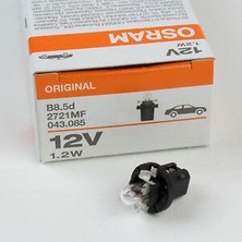 Osram 2721MF 12V 1,2W Siyah Soketli Dipsiz Gösterge Ampül 10 Adet