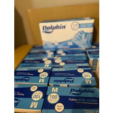 Dolphin Mavi Nitril Eldiven Pudrasız M 20 Pk x 100 Adet Koli