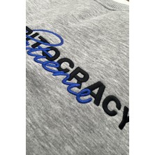 Gothamvibes Erkek Meritocracy Oversize Gri Sweatshirt