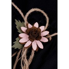 Zepkids Kız Çocuk Siyah Renkli Beli Hasır Kuşaklı Elbise