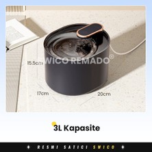 Swico Remado 3l Filtre Fonksiyonlu Otomatik Pet Su Sebili - Gri (Yurt Dışından)