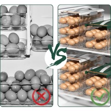 Lemifyog Yumurta Rafı Yeri Sıkıca Düzenli Mutfak Çekmece Tipi Yuvarlanan Yumurta Düzenleyici Pet Tutun (Yurt Dışından)