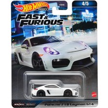 Hot Wheels Premium Porsche 718 Cayman Gt4 Nadir Model Koleksiyon 10 cm Oyuncak Araba Erkek Çocuk