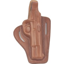 Tisaş ZIG14 Deri Tabanca Kılıfı Kahverengi Baskılı Kapalı