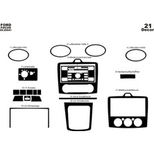 meriç cockpit design Meriç® Ford Focus Ön Torpido Kaplama Maun (Digital K.) 21 P. 2004-2012