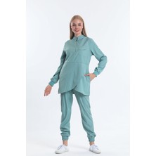 Wio Uniform Jasmıne - Kadın Likralı Mint Yeşili Tesettür Üniforma Takımı