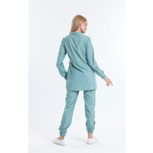 Wio Uniform Jasmıne - Kadın Likralı Mint Yeşili Tesettür Üniforma Takımı