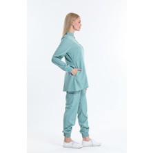 Wio Uniform Jasmıne - Kadın Likralı Mint Yeşili Tesettür Üniforma Takımı