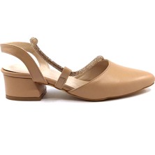 Ayakkabımood Mh 4 cm Nut Taşlı Kadın Topuklu Ayakkabı