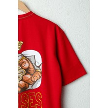 Wolters Outdoors Erkek No Fear Oversize Baskılı Pamuklu Bisiklet Yaka Kısa Kollu T-Shirt