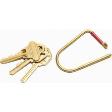 Craighill Wilson Keyring Enameled Brass- Pirinç Anahtarlık Altın-Kırmızı