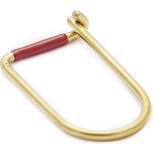 Craighill Wilson Keyring Enameled Brass- Pirinç Anahtarlık Altın-Kırmızı