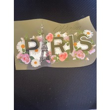 1. Kalite Baskı Paris Yazılı Tişört Baskı Aplike Arma Transfer Baskı Giyim Tasarım