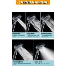 Trend 5 Fonksiyonlu Yüksek Basınçlı Ayarlanabilir Duş Başlığı