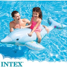 Intex Açık Gri Renkli Yunus Balığı Şişme Çocuk Binici