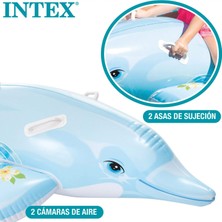Intex Açık Gri Renkli Yunus Balığı Şişme Çocuk Binici