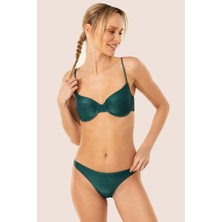 Ayyıldız 3424 Petrol Simli Kapsız Bikini Takımı