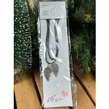 Queen Aksesuar Best Friends 2'li Çelik Deri Kayışlı Arkadaşlık Kolyesi Kalp Arkadaş Kolye No1