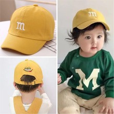 Queen Aksesuar Yeni Sezon Trend M&m Şeker Çikolata Bebek Çocuk Şapka Sarı Erkek Kız Unisex