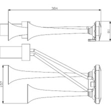 Seger 24VOLT Fala-Fala Kompresörlü Korna Krom 85KH24.000.02K