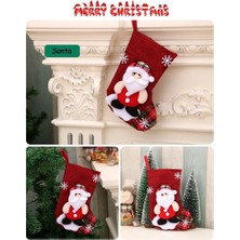 Queen Aksesuar Yeni Yıl Noel Baba Yılbaşı Hediye Çanta Kese Çorap Dekorasyon Çam Süs Özel Tasarım Santa